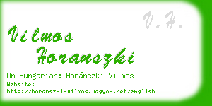 vilmos horanszki business card